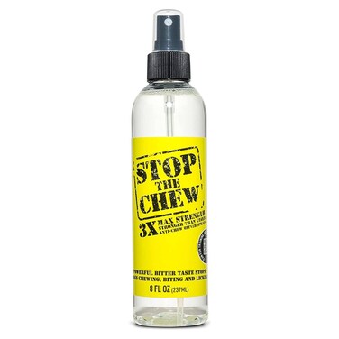 EBPP Stop The Chew 3X Strength Anti Chew Spray for Dogs - No Chew Spray for Puppies - Alcohol Free Dog Deterrent Spray - Bitter Spray for Dogs to Stop Chewing - Powerful No Chew Spray for Dogs - 8oz