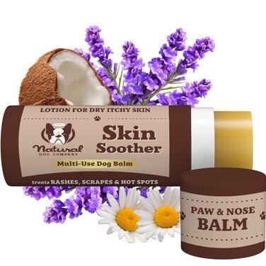 Natural Dog Company Skin Soother, 2 oz. Stick, Allergy and Itch Relief for Dogs, Dog Moisturizer for Dry Skin, Dog Lotion, Ultimate Healing Balm, Dog Rash Cream