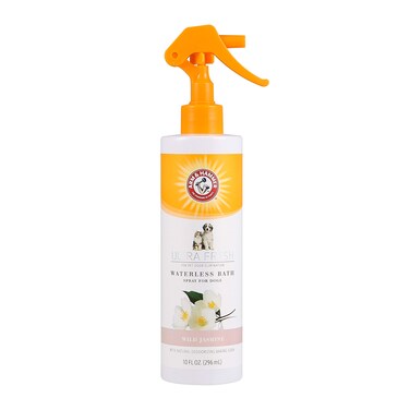Arm &amp; Hammer for Pets Ultra Fresh Waterless Bath Spray for Dogs in White Jasmine Scent   Dry Dog Shampoo, Dog Spray   Waterless Dog Shampoo and Dog Deodorizing Spray, Dog Spray Deodorizer Perfume