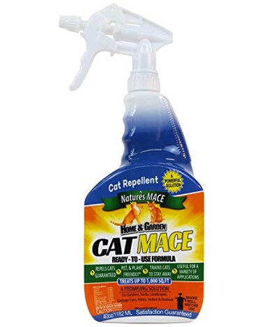 Nature's MACE Cat Repellent Spray, 40 Ounce, Cat Repellent Spray, Keep Cats Out, Train Your Cat to Stay Out, Cat Training Tool, Cat Repellent Indoor &amp; Outdoor, Cat Scratch Deterrent, Peppermint Scent