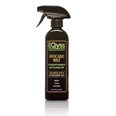 EQyss Avocado Mist Pet Spray Conditioner - Shines, Conditions, and Reduces Shedding, Weightless Leave in Spray - for Dogs, Cats, Puppies - Oil and Silicone Free, pH Balanced, USA Made