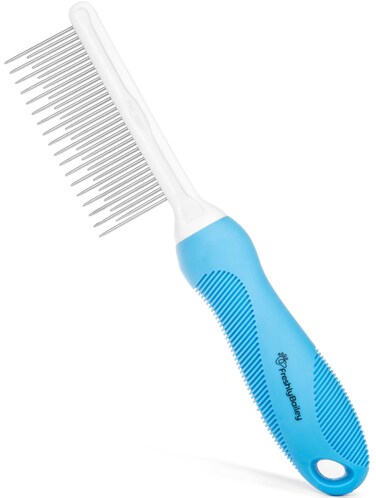 Grooming Comb for Long &amp; Curly Hair in Dogs &amp; Cats - Top Pet Detangler Brush - Removes &amp; Prevents Matted Fur - Perfect for Goldendoodle, Poodle Mixes, and Cat Undercoat