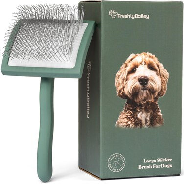 Doodle Brush for Goldendoodle, Poodle, and Labradoodle Coats - Best Slicker Brush for Dogs with Wavy &amp; Curly Hair - Detangle, Brush, &amp; Fluff Like a Pro - Golden Doodle Must Haves by Freshly Bailey