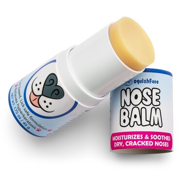 Squishface Nose Balm - Soothe &amp; Protect Dry, Cracked Dog Snouts - Plant-Based, Lick-Safe Formulation to Aid in Relief of Hyperkeratosis - Great for All Breeds! (1.75 oz)