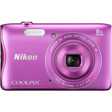 Nikon COOLPIX S3700 Digital Camera with 8x Optical Zoom and Built-In Wi-Fi (Pink)