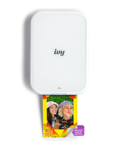 Canon Ivy 2 Mini Photo Printer, Print from Compatible iOS &amp; Android Devices, Sticky-Back Prints, Pure White