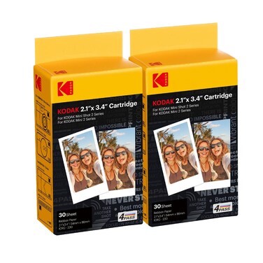 KODAK 4PASS Film Cartridge 2.1" x 3.4" (60 Sheets) for Kodak Mini 2 Retro and Mini Shot 2 Retro