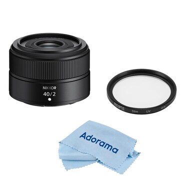 Nikon NIKKOR Z 40mm f/2 Lens, Bundle with ProOptic Pro Digital 52mm Multi Coated UV Filter, Cleaning Cloth