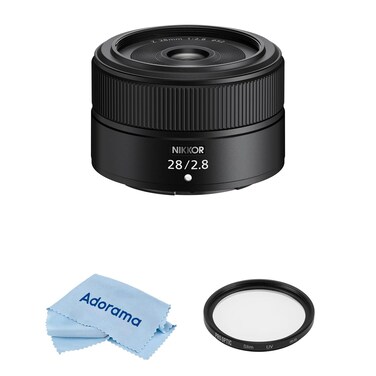Nikon NIKKOR Z 28mm f/2.8 Lens, Bundle with ProOptic Pro Digital 52mm Multi Coated UV Filter, Cleaning Cloth