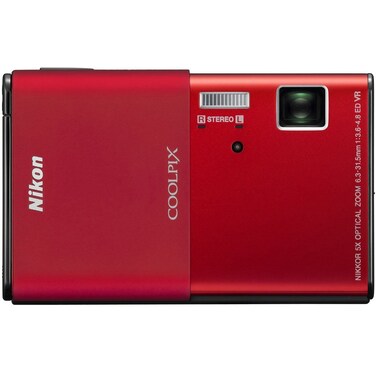 Nikon Coolpix S80 14.1 MP Digital Camera with 3.5-Inch OLED Touchscreen and 5x Wide-Angle Zoom Nikkor ED Lens (Red)