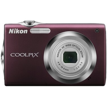 Nikon Coolpix S3000 12.0 MP Digital Camera with 4x Optical Electronic Vibration Reduction (VR) Zoom and 2.7-Inch LCD (Plum)