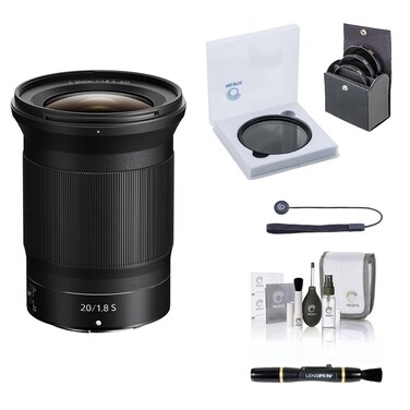 Nikon NIKKOR Z 20mm f/1.8 S Lens, Bundle with ProOptic 77mm Filter Kit, Soft Lens Case, Lens Cleaner, Cleaning Kit, Universal Lens Cap Tether