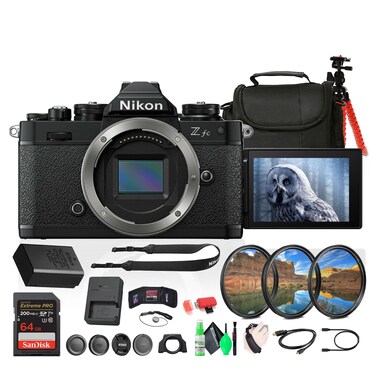 Nikon Z fc DX-Format Mirrorless Camera (1671B) + 64GB Memory Card + Camera Bag + Flexible Tripod + Cleaning Kit + HDMI/Micro Cable + Hand Strap + Card Wallet + More