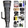 Nikon - AF-S NIKKOR 800mm f/5.6E FL ED VR Super-Telephoto Lens for Select Cameras (2205) + FTZ II Adapter + 64GB Memory Card + Backpack + Monopod + Card Reader + Corel Photo Software + More