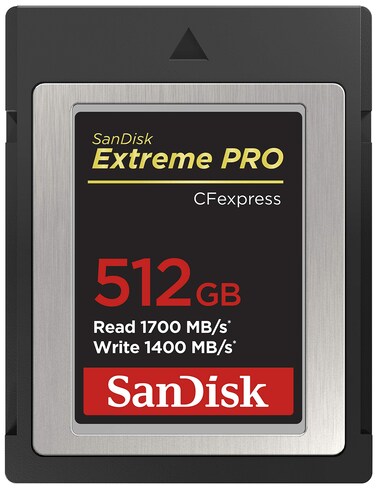 SanDisk 512GB Extreme PRO CFexpress Card Type B - SDCFE-512G-GN4NN, micro sdxc Interface, XQD Memory Type