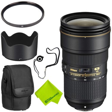 Nikon AF-S NIKKOR 24-70mm f/2.8E ED VR Lens Base Bundle