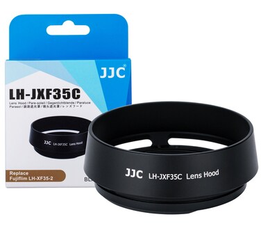 JJC BLACK Metal Bayonet Lens Hood for FUJINON XF 35mm F2 R WR/FUJINON XF 23mm F2 R WR, Fuji 35mm F2 Lens Hood, Fuji 23mm F2 Lens Hood, 35mm F2 Hood, 23mm F2 Hood, Replaces Fujifilm LH-XF35-2 Hood