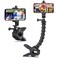 Sametop Gooseneck Phone Holder Clamp Clip Mount Cell Phone Stand for Desk Pole Table Compatible with iPhone 16 15 14 Pro Max Plus 13 12 11 SE XS XR X 8 7 6 Samsung GoPro and Other 4-7'' Devices