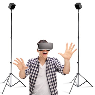 Skywin VR Tripod Stand, HTC Vive Base Station Compatible Sensor Stand and Base Station Mount for Vive Sensors or Oculus Rift Constellation (2 Stands)