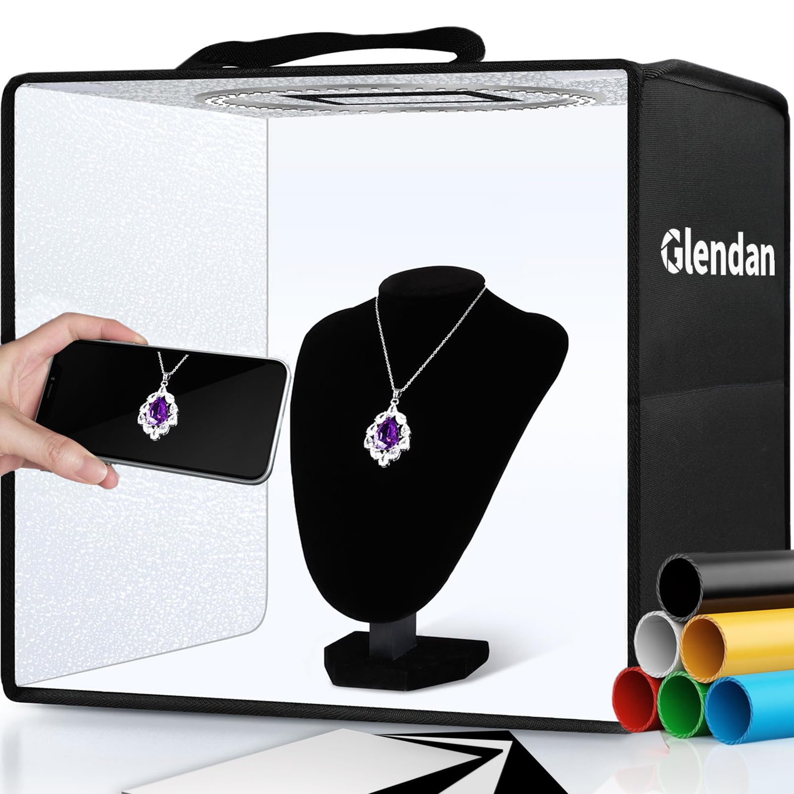 glendan Glendan Portable Photo Studio Light Box 12x12 Inch 112W