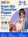 NuFun Activities Printable Iron-on Heat Transfer Paper for T Shirts, Dark Fabrics, 5 Sheets 8.5 x 11 inch, Long Lasting, Durable, Professional Quality, Easy DIY, Non-Toxic, Made In the USA