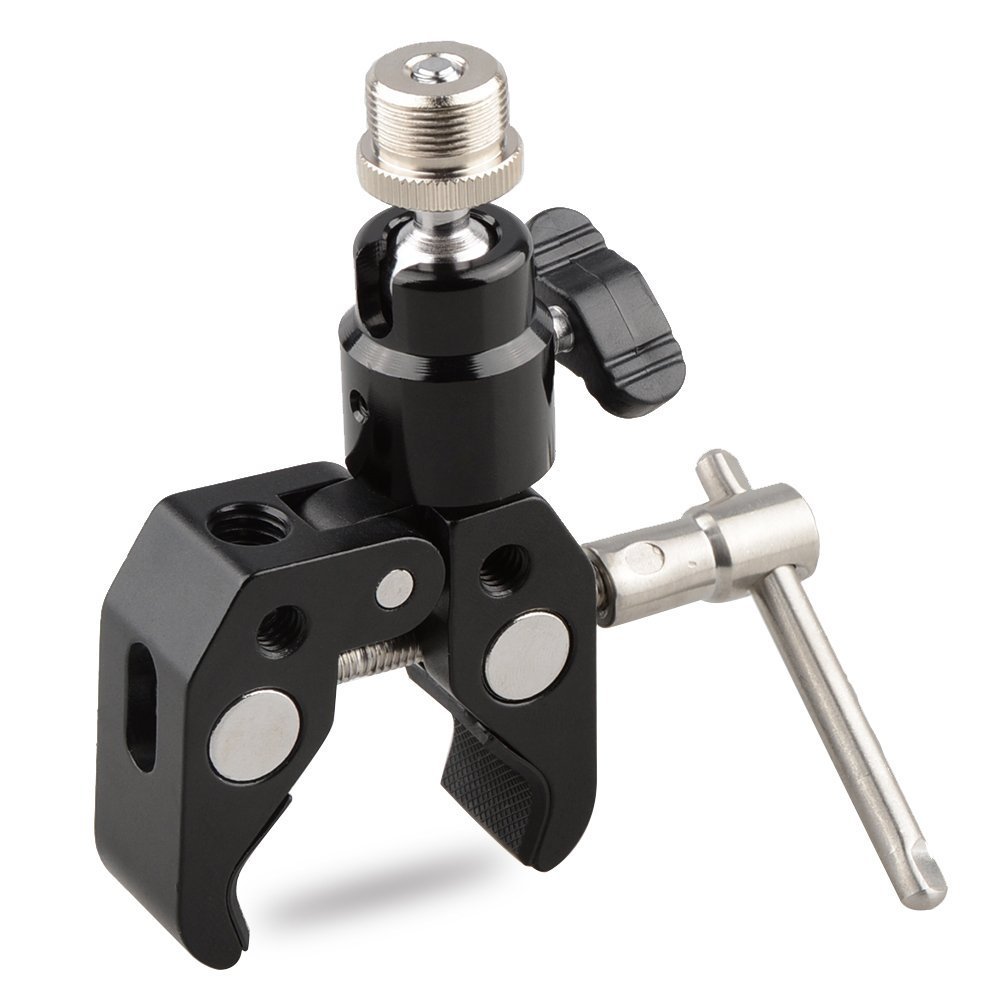 كامفيت CAMVATE Crab Clamp Articulated 1 4 Mini Ball Head For Microphones - 1465