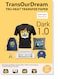 TransOurDream Tru-Iron on Heat Transfer Paper for Dark Fabric (20 Sheets, 8.5x11") T Shirt Transfers Paper for Inkjet Printer Printable Heat Transfer Vinyl for T-Shirts (TOD-7)