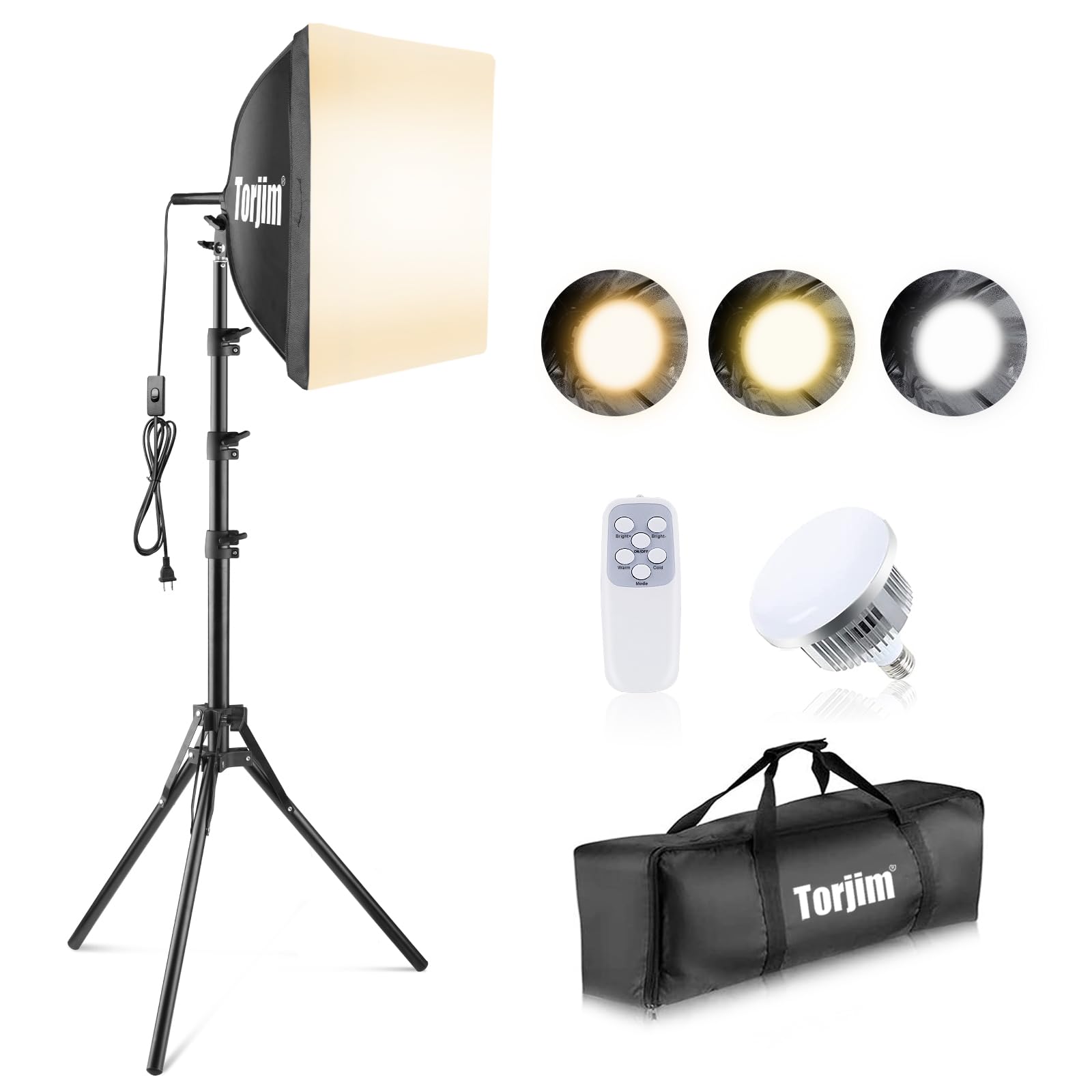 Torjim Torjim Softbox Photography Lighting Kit 85W