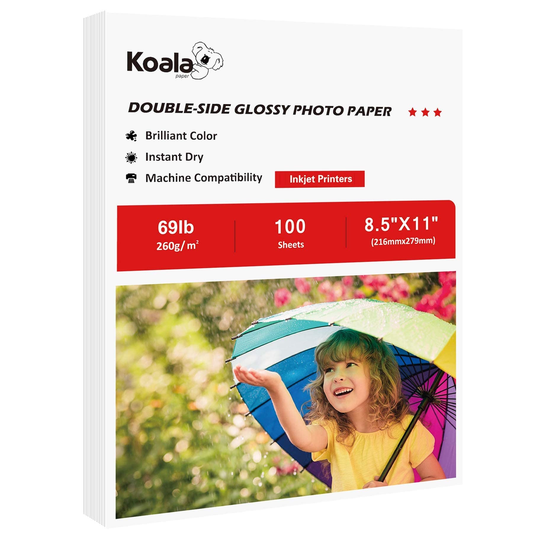 كوالا بيبر Koala Paper Thick Photo Paper 8 5x11 Inches 8.5x11inch