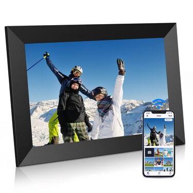 Uhale Digital Picture Frame WiFi 10.1 inch HD IPS Touch Screen Electronic Picture Frame Slideshow Smart Loop Digital Photo Frame with APP &amp; SD Card Slot to Load Photos &amp; Videos from Your Phone