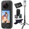 Insta360 X3 - Waterproof 360 Action Camera with 1/2" 48MP Sensors, 5.7K 360 HDR Video, 72MP 360 Photo, 4K Single-Lens, 60fps Me Mode, 2.29" Touchscreen, AI Editing  Bundle Includes 2-in-1&amp;128GB