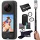 Insta360 X3 - Waterproof 360 Action Camera with 1/2" 48MP Sensors, 5.7K 360 HDR Video, 72MP 360 Photo, 4K Single-Lens, 2.29" Touchscreen, AI Editing  Bundle Includes Selfie Stick,Lens Guard&amp;128GB