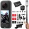 Insta360 X3 - Waterproof 360 Action Camera with 1/2" 48MP Sensors, 5.7K 360 HDR Video, 72MP 360 Photo, 4K Single-Lens, 2.29" Touchscreen Includes Motorcycle Bundle, Selfie Stick, Lens Cap&amp;256GB