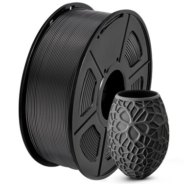 SUNLU PLA 3D Printer Filament PLA Filament 1.75mm, Neatly Wound PLA 3D Printing Filament 1.75mm, Dimensional Accuracy +/- 0.02 mm, Fit Most FDM 3D Printers, 1kg Spool (2.2lbs), PLA Black
