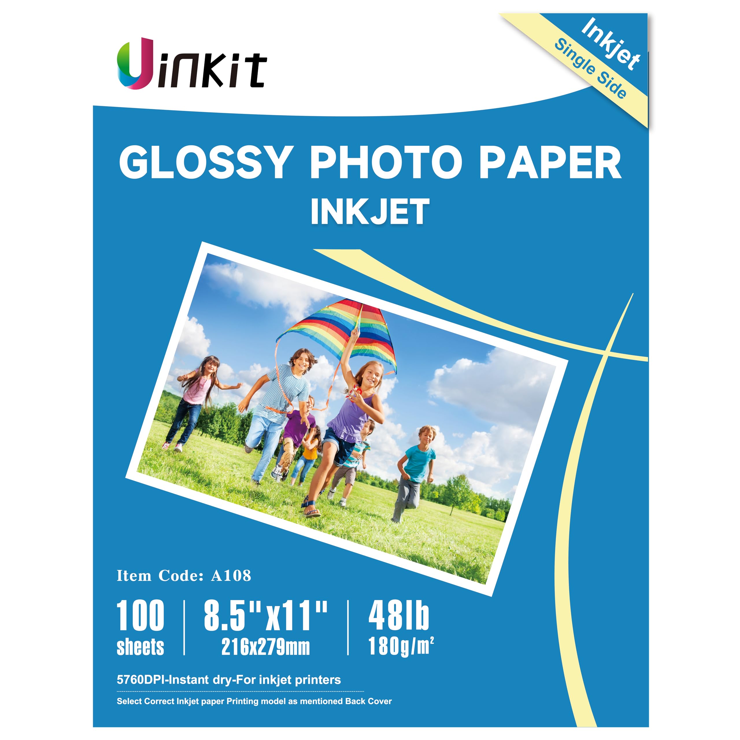 يو إن كيت Uinkit Inkjet Photo Paper Glossy 8 5x11 8.5x11inch