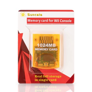 Suncala Memory Card Compatible with Gamecube and Wii Console, 1024MB Memory Card for Nintendo Gamecube