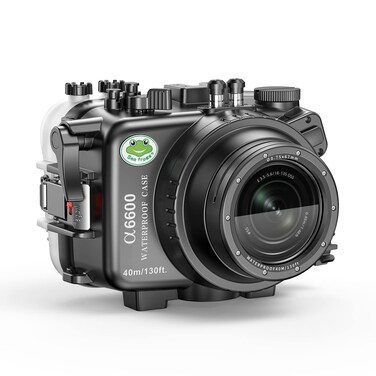 Seafrogs Underwater Housing for Sony A6600 10-18mm with Lens Dome Port Protective 130FT/40M Waterproof Camera Case for Diving Photography