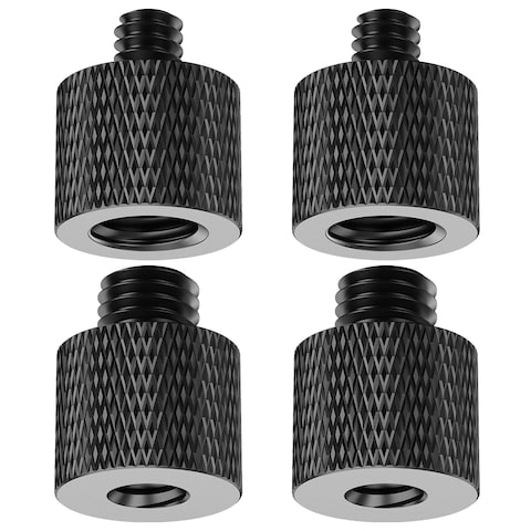 Rigych 1/4 to 3/8 Tripod Screw Adapter 4 Pcs 1/4 Male to 3/8 Female and 3/8 Male to 1/4 Female Camera Screw Adapter for Camera Mount Tripod Stand Microphone Stand Mic Mount