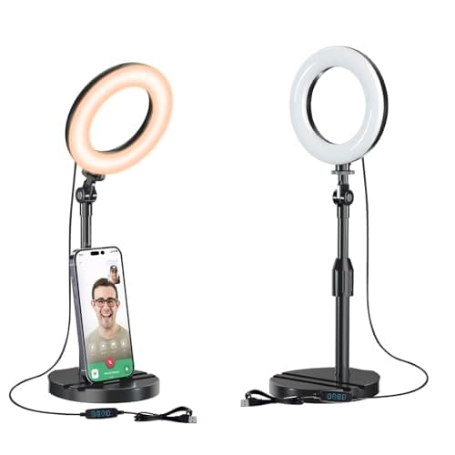ميونوندي Mionondi Desk Ring Light With Telescopic Stand