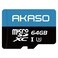 AKASO 64GB microSDXC U3 Memory Card with Adapter - Up to 100MB/s, UHS-I C10, U3, Full HD, 4K UHD, MicroSD Card