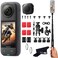 Insta360 X4 Motorcycle Bundle- 8K Waterproof 360 Action Camera with 1/2"" 48MP Sensors, 5.7K 360 HDR Video,  Includes Motorcycle Bundle, Selfie Stick, Lens Guard and Lens Cap (No Card), Black