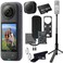 Insta360 X4 Tripod Selfie Stick Bundle -8K Waterproof 360 Action Camera with 1/2" Sensors, 8K 360 HDR Video,Perfect for Matterport 360 House Tour Bundle Includes Tripod Selfie Stick, Lens Cap(256GB)
