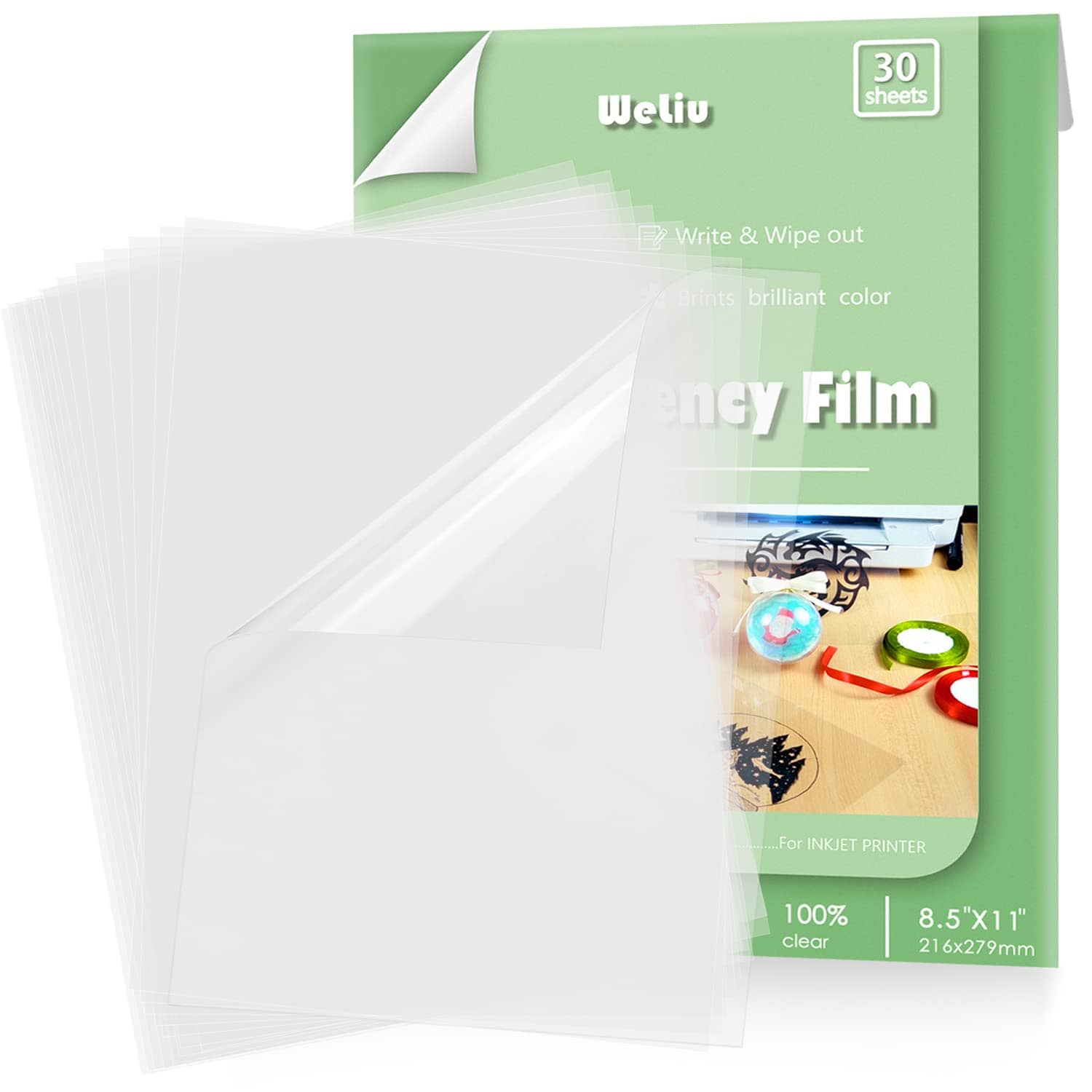 weliu Weliu Transparency Film For Inkjet Printers 8.5x11in