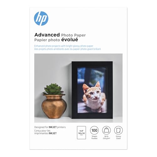 hp Hp Advanced Photo Paper Glossy 4x6 In 100 Sheets 4x6in