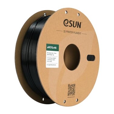 eSUN High Speed Upgraded PETG Filament 1.75mm, High Toughness 3D Printer Filament Speedy PETG for Fast Printing, 1KG Spool (2.2 LBS) 3D Printing Filament for 3D Printers, Solid Black