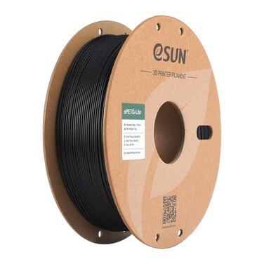 eSUN PETG Filament 1.75mm, High Toughness Glossy PETG 3D Printing Filament, 1KG Spool (2.2 LBS) 3D Printer Filament, Solid Black