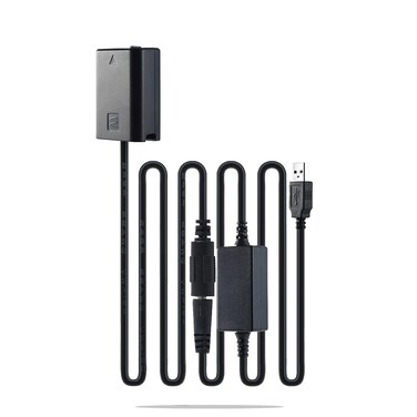 UBeesize DC Coupler Replacement for NP-FW50 Dummy Battery Power Adapter with USB Cable for Sony A7 A7R A7S A7II A7RII A7SII A6500 A6400 A6300 A6100 A6000 NEX5 NEX7 DSC-RX10 II III IV Black