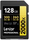 Lexar 128GB Professional 2000x SDXC Memory Card, UHS-II, C10, U3, V90, Full-HD &amp; 8K Video, Up To 300MB/s Read, for DSLR, Cinema-Quality Video Cameras (LSD2000128G-BNNNU)