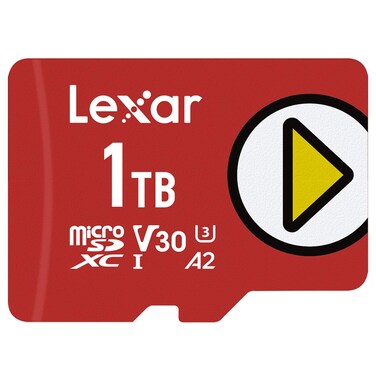 Lexar 1TB PLAY microSDXC Memory Card, UHS-I, C10, U3, V30, A2, Full-HD &amp; 4K Video, Up To 160/100 MB/s, Expanded Storage for Nintendo-Switch, Gaming Devices, Smartphones, Tablets (LMSPLAY001T-BNNNU)