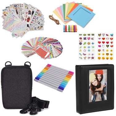 Zink Fun Deluxe Accessory Bundle for Instant Printing with Photo Album, Stickers, Markers, Case &amp; More
